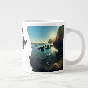 Torn NZ Seascape Tasman View Large Coffee Mug