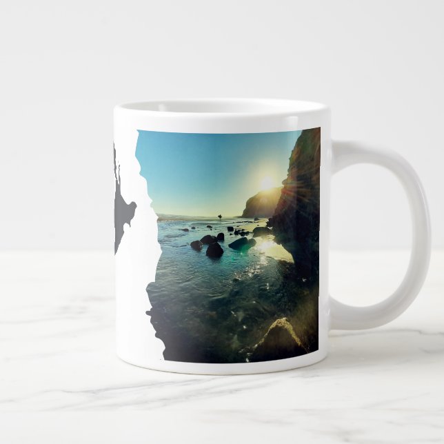 Torn NZ Seascape Tasman View Large Coffee Mug (Right)