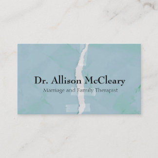 Torn paper business card