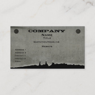 Torn Paper Business Card, Grey Card