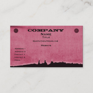 Torn Paper Business Card, Pink Card