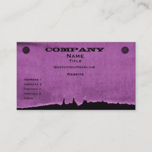 Torn Paper Business Card, Purple Card