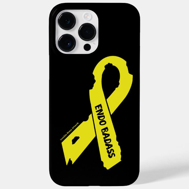 Torn Ribbon/Badass...Endometriosis Case-Mate iPhone Case (Back)