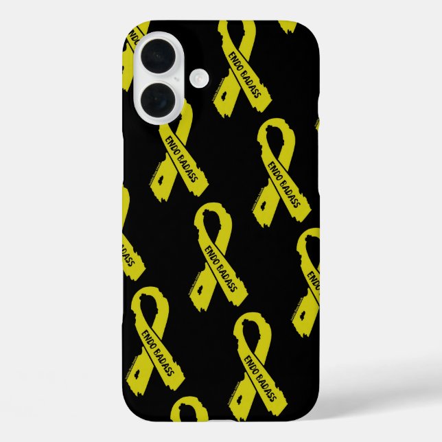 Torn Ribbon/Badass...Endometriosis Case-Mate iPhone Case (Back)