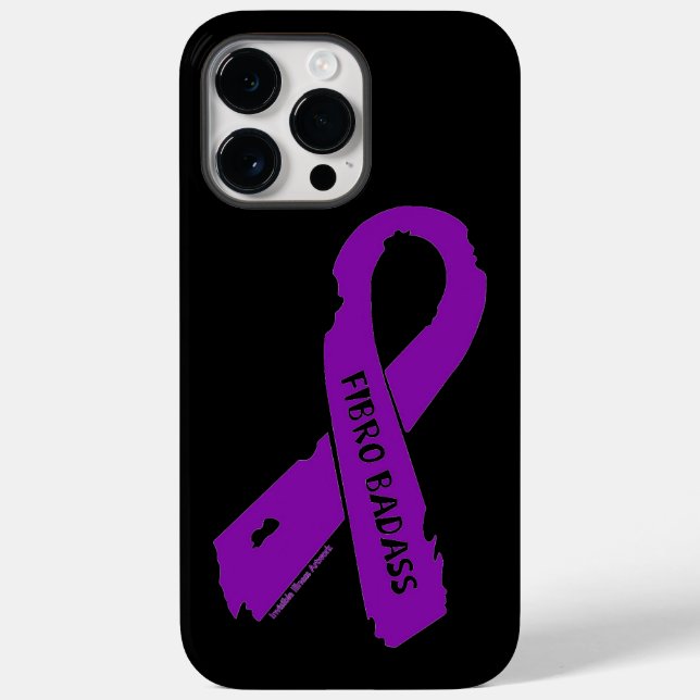 Torn Ribbon/Badass...Fibro Case-Mate iPhone Case (Back)