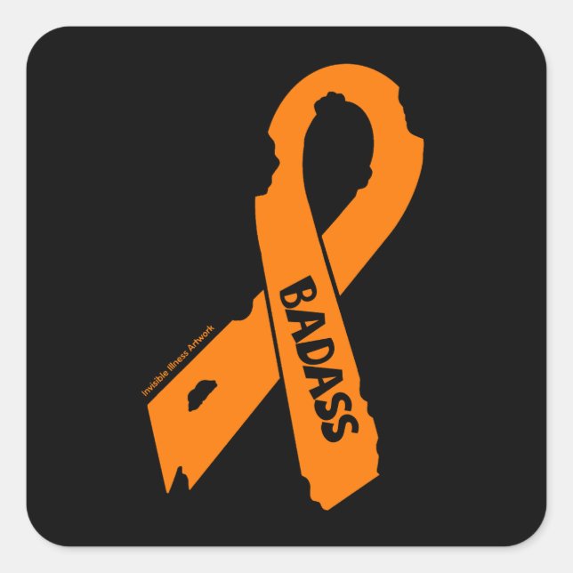 Torn Ribbon/Badass...RSD/CRPS Square Sticker (Front)