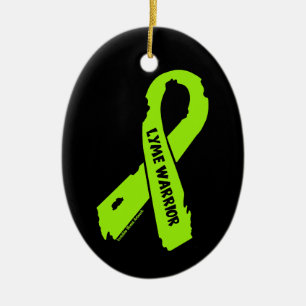 Torn Ribbon/Warrior...Lyme Ceramic Tree Decoration