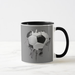 Torn Soccer Ringer Mug