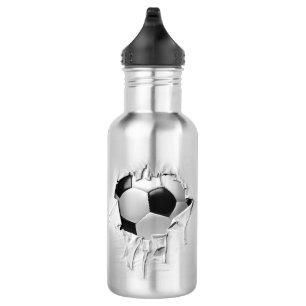 Torn Soccer Stainless Steel Water Bottle