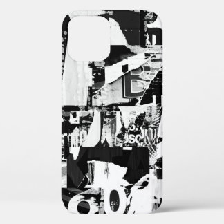 Torn street advertisement posters collage backgrou iPhone 12 case