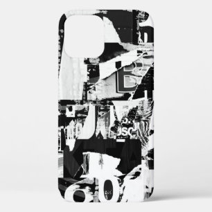 Torn street advertisement posters collage backgrou iPhone 12 case