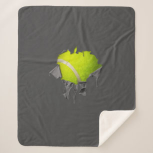 Torn Tennis Sherpa Blanket