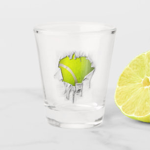 Torn Tennis Shot Glass
