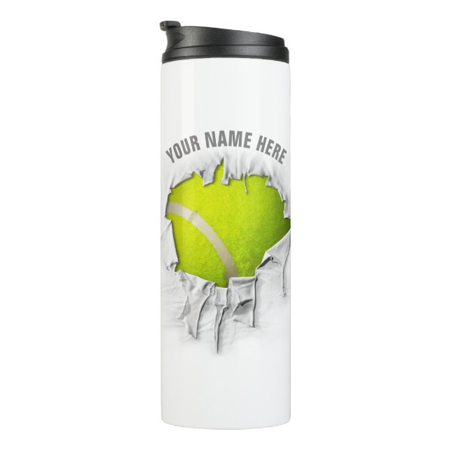 Torn Tennis Thermal Tumbler (Rotated Right)