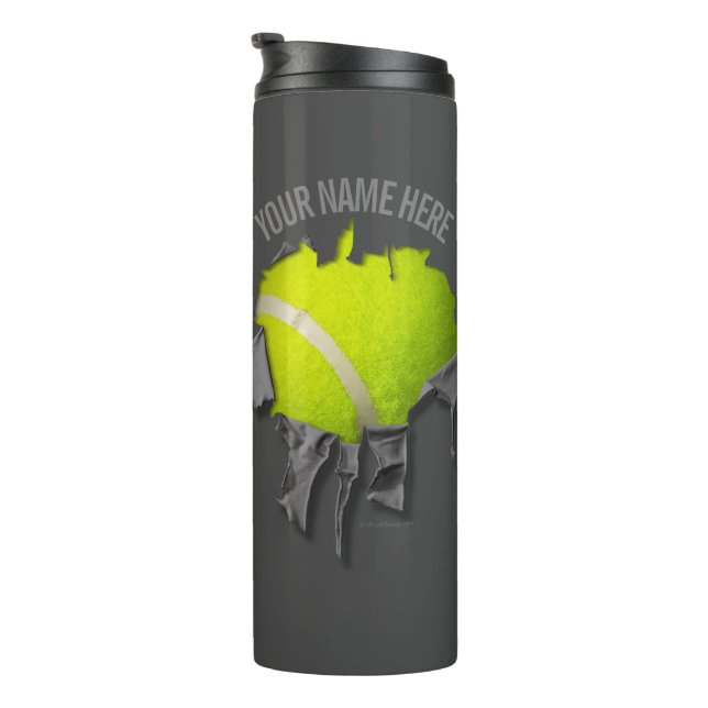 Torn Tennis Thermal Tumbler (Rotated Right)