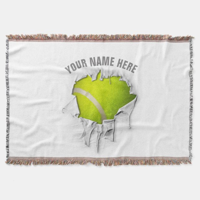 Torn Tennis Throw Blanket (Front)
