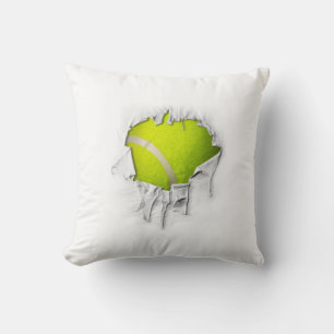 Torn Tennis Throw Pillow