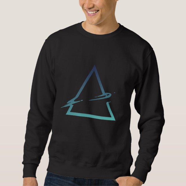 Torn Triangle Mathematics Geometry Symbols Sweatshirt (Front)