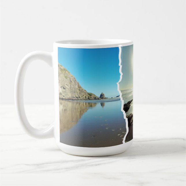 Torn Triptych Auckland West Coast View Coffee Mug (Left)