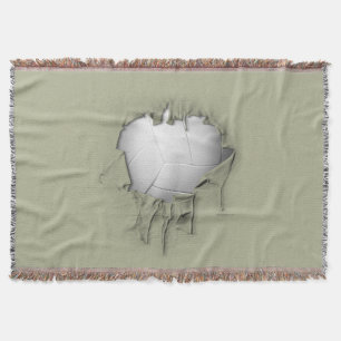 Torn Volleyball Throw Blanket