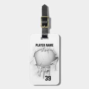 Torn Volleyball (white personalised) Luggage Tag