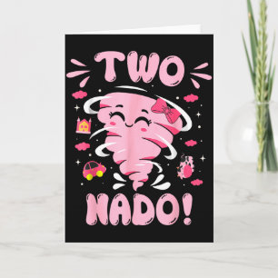 Tornado 2 Year Old Girl Birthday Two Nado 2nd Bday Card