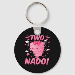 Tornado 2 Year Old Girl Birthday Two Nado 2nd Bday Key Ring