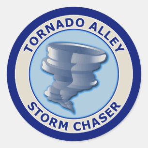 Tornado Alley Storm Chaser Classic Round Sticker