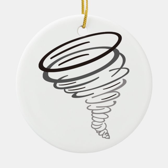 Tornado Ceramic Ornament (Front)