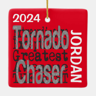 Tornado Chaser Extraordinaire CUSTOM Ceramic Ornament