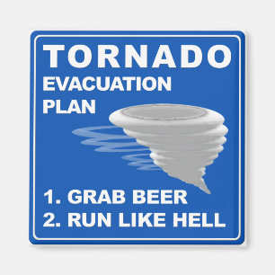 Tornado Evacuation Plan ;-) Magnet