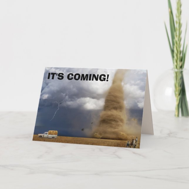 TORNADO FUNNY BIRTHDAY CARDS (Front)