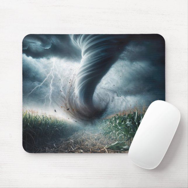 Tornado In a Midwest American Cornfield Mouse Pad (With Mouse)