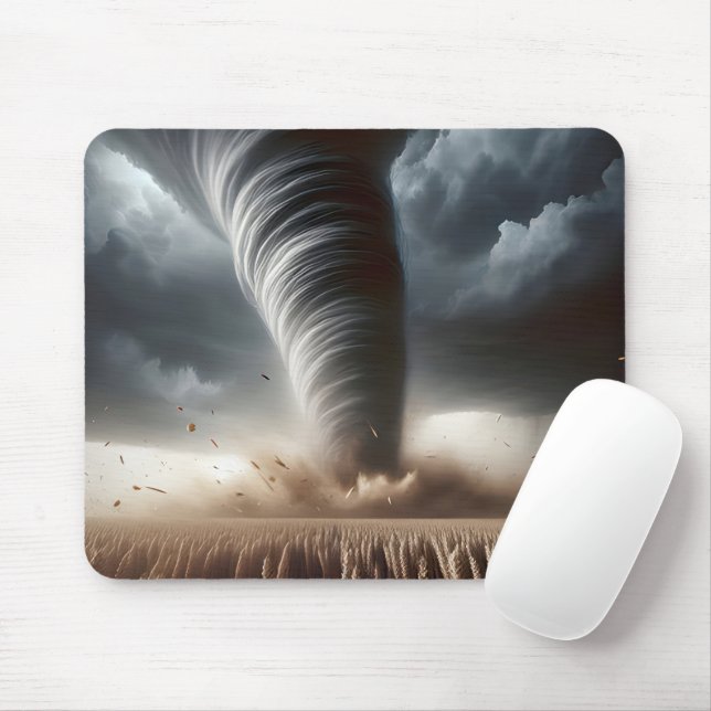 Tornado In a Midwest Wheat Field Mouse Pad (With Mouse)