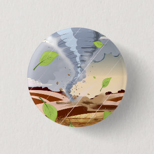 Tornado Twister 3 Cm Round Badge