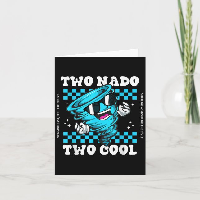 Tornado Two Year Old Boy Birthday Two-nado 2nd Bda Card (Front)