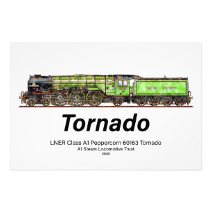Tornado Vintage Steam Train English Locomotive Photo Print