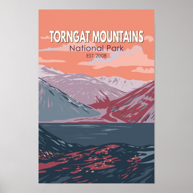 Torngat Mountains National Park Canada Vintage Poster (Front)