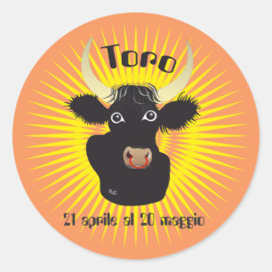 Toro 21 aprile al 20 maggio Etichetta Classic Round Sticker