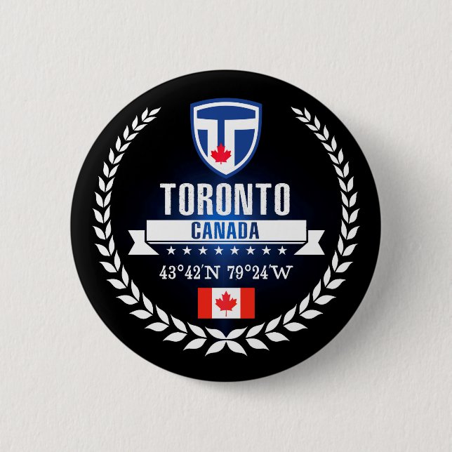 Toronto 6 Cm Round Badge (Front)