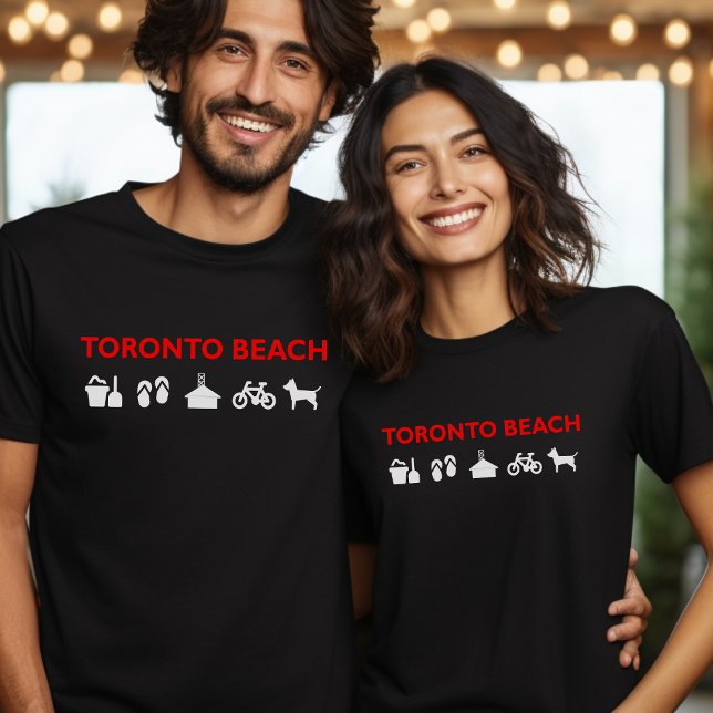 Toronto Beach Icons Dark Colour T-Shirt (Creator Uploaded)