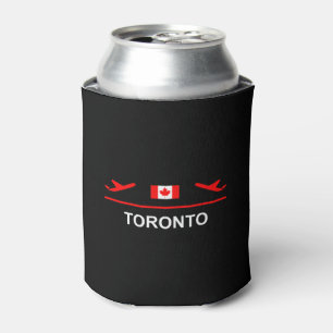 Toronto Canada Airport Plane Dark Colour Can Cooler