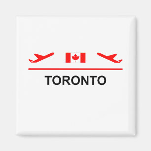 Toronto Canada Airport Plane Light-Colour Magnet