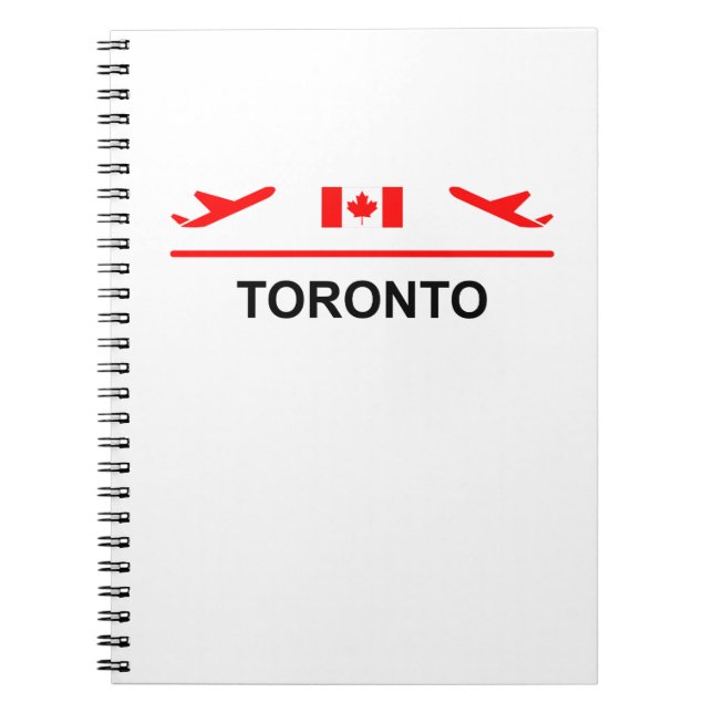Toronto Canada Airport Plane Light-Colour Notebook (Front)