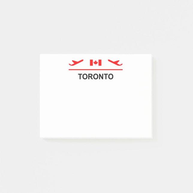Toronto Canada Airport Plane Light-Colour Post-it Notes (Front)