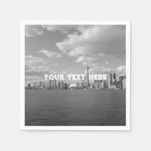 Toronto Canada Black and White Vintage Custom Napk Napkin