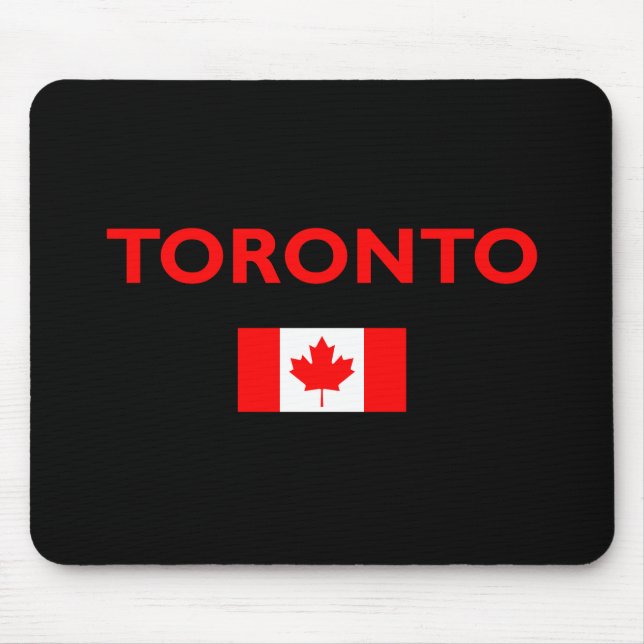 Toronto Canada Canadian Flag Dark Colour Mouse Pad (Front)