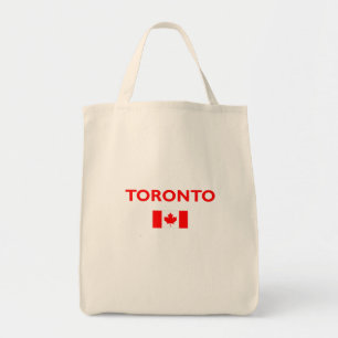 Toronto Canada Canadian Flag Dark Colour Tote Bag