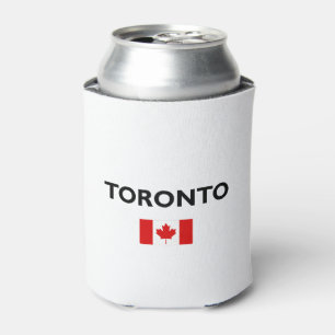 Toronto Canada Canadian Flag Light-Color Can Cooler