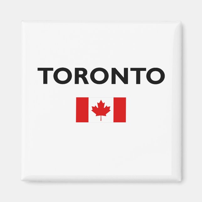 Toronto Canada Canadian Flag Light-Colour Magnet (Front)